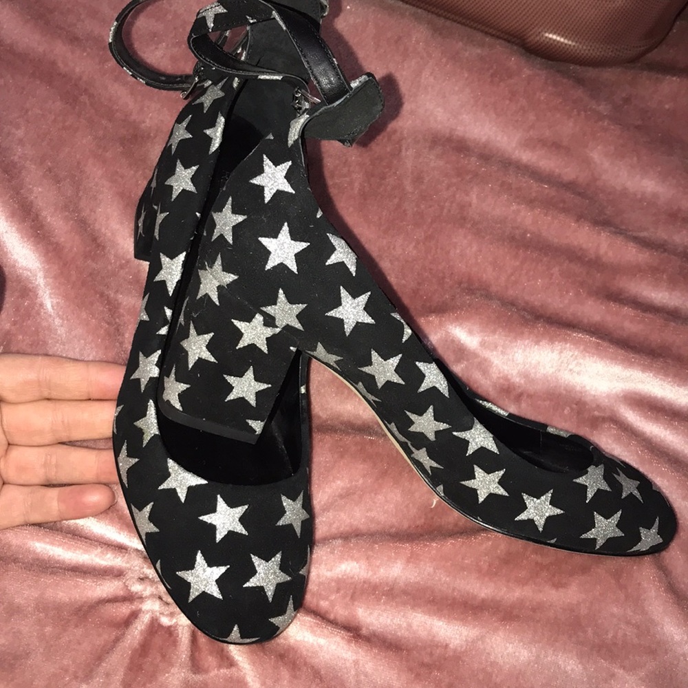 Rebecca mink off black with grey stars new